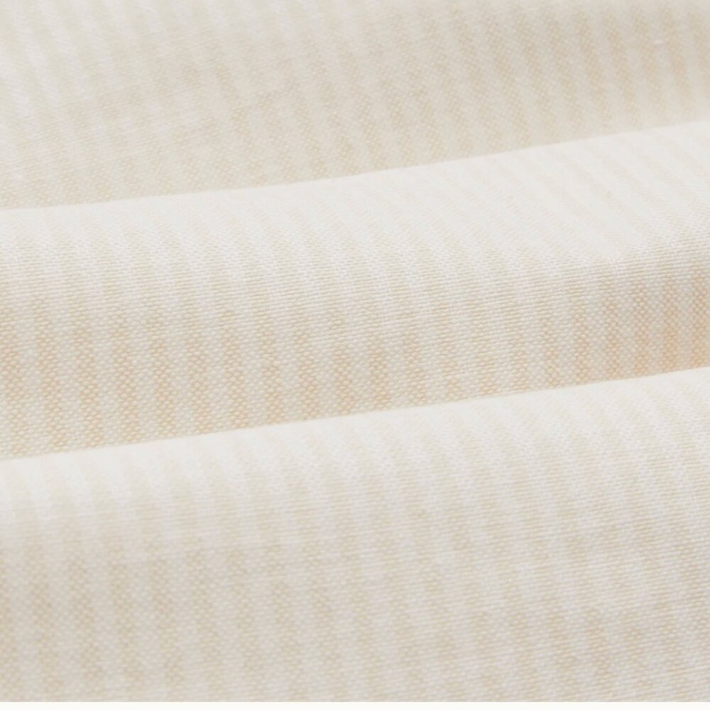 Drakes - Cream Ticking Stripe Cotton Oxford Cloth Button-Down Shirt - Size 15 - Picture 5 of 8